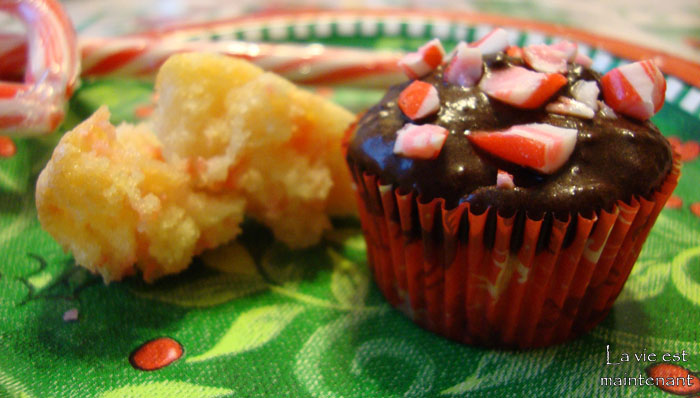 2009-12-13 Cupcakes canne de bonbons 2 c
