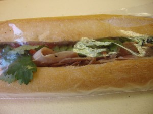 Sandwich vietnamien dans quartier chinois