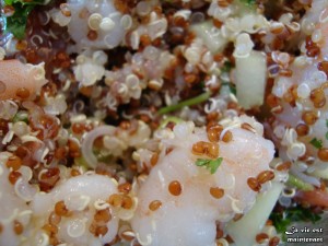 Salade de quinoa et crevettes